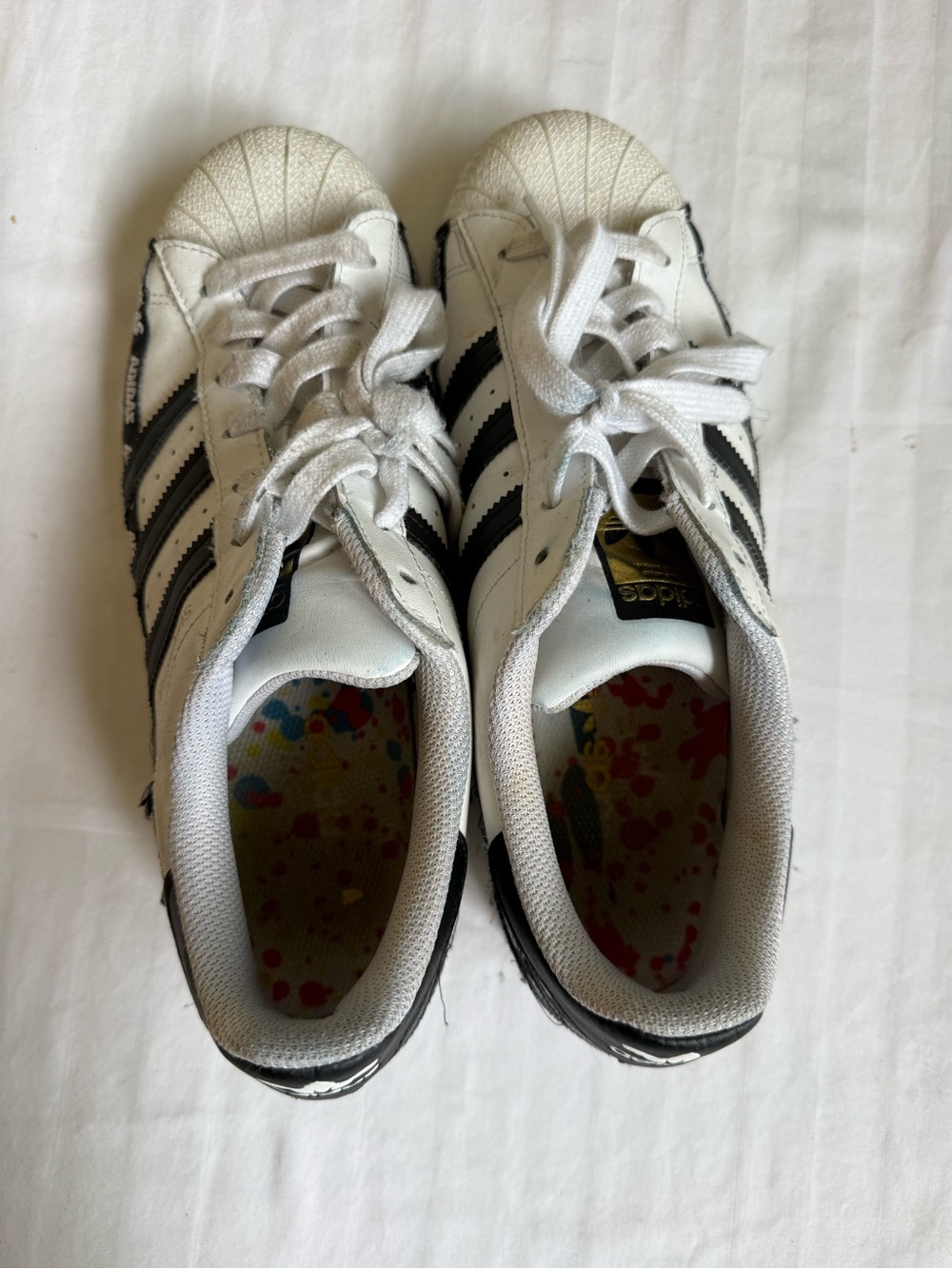 adidas Originals Superstar "Wordmark Heel Stripe" Men's Sneakers - Size 9.5 - Picture 3 of 6